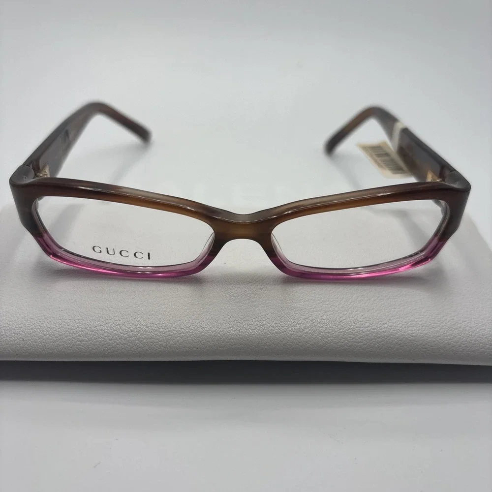 New Gucci GG 3196 YOI Brown Pink Eyeglasses Frames 50-14 130mm Italy #479